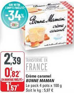 crème caramel bonne maman