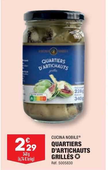cucina nobile quartiers d'artichauts grillés