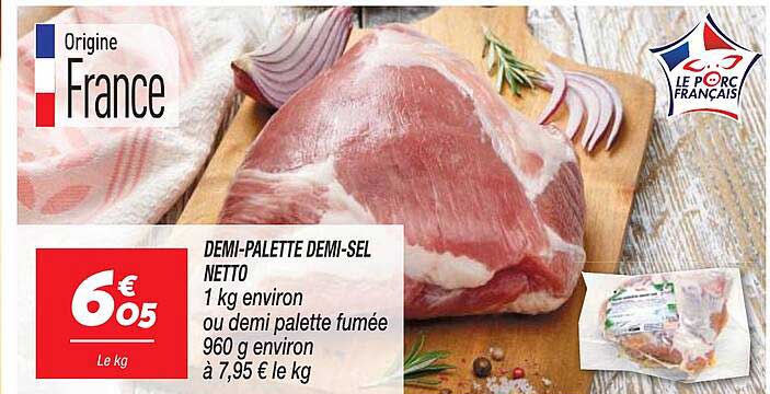 demi-palette demi-sel netto