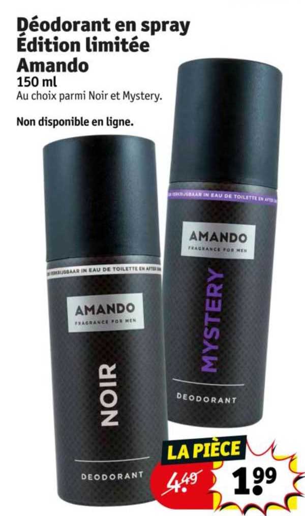 déodorant en spray édition limitée amando
