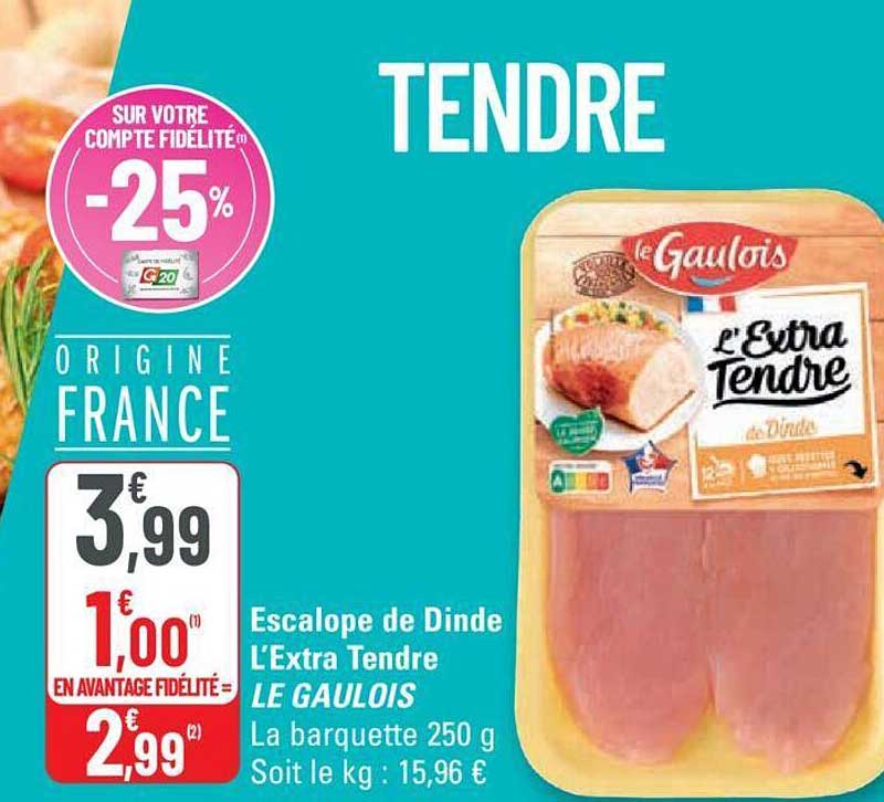 Escalope De Dinde L'extra Tendre Le Gaulois