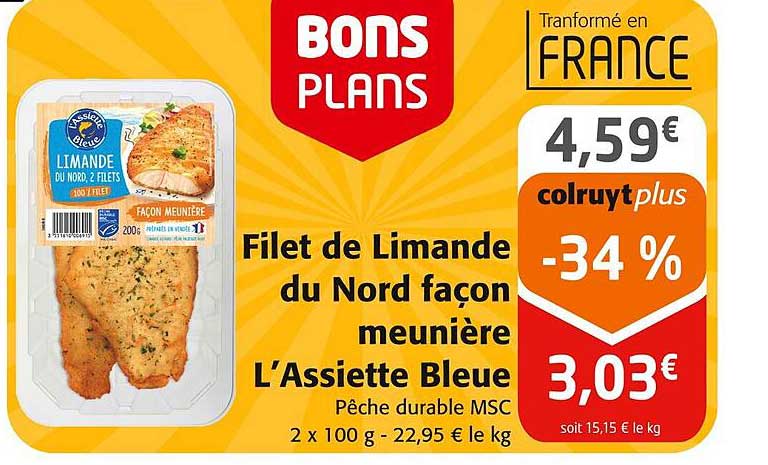 filet de limande du nord façon meunière l'assiette bleue