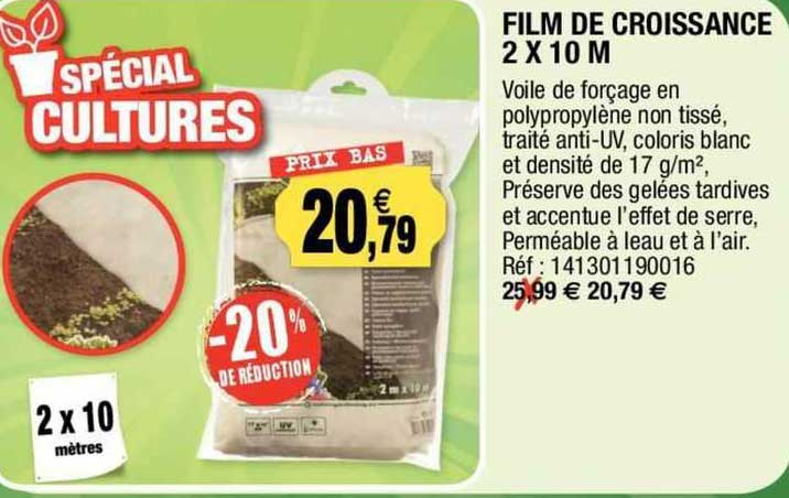 Film De Croissance 2 X 10 M