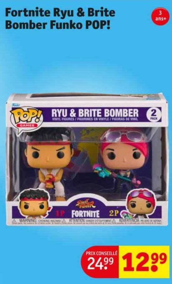 fortnite ryu & brite bomber funko pop!
