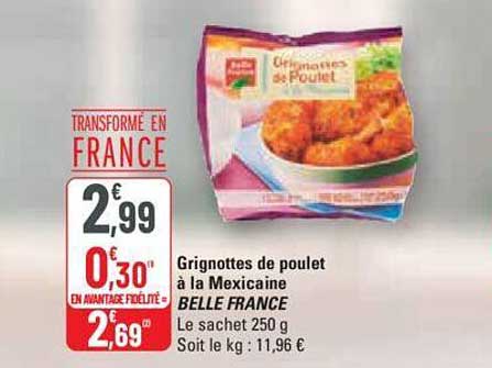 Grignottes De Poulet à La Mexicaine Belle France