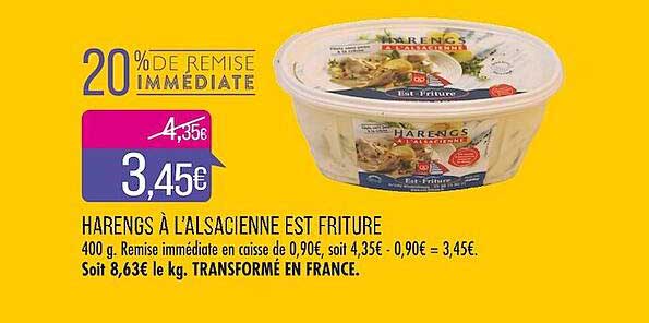 harengs à l'alsacienne est friture