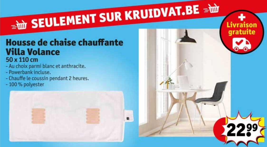 housse de chaise chauffante villa volance