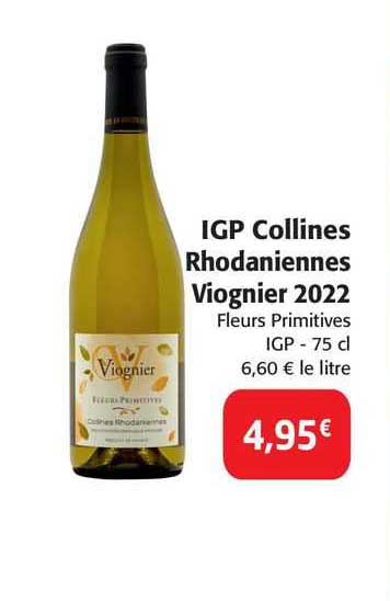 igp collines rhodaniennes viognier 2022 fleur primitives igp