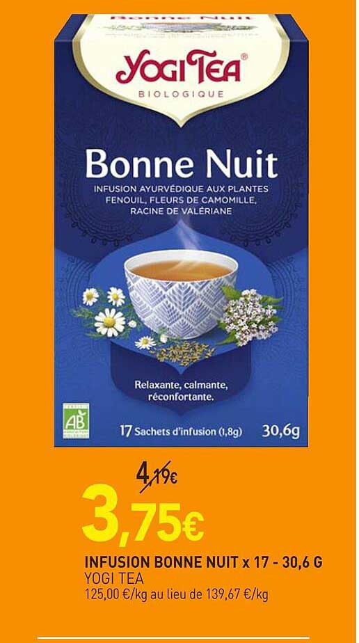 infusion bonne nuit yogi tea