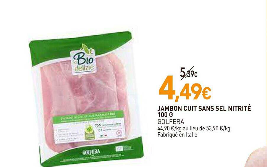 jambon cuit sans sel nitrité golfera