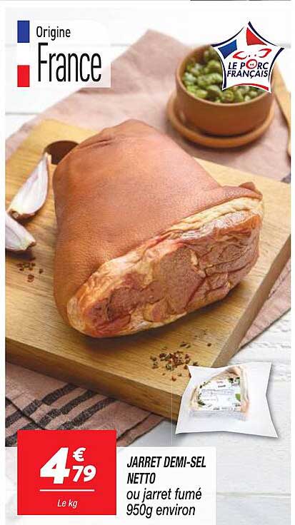 jarret demi-sel netto