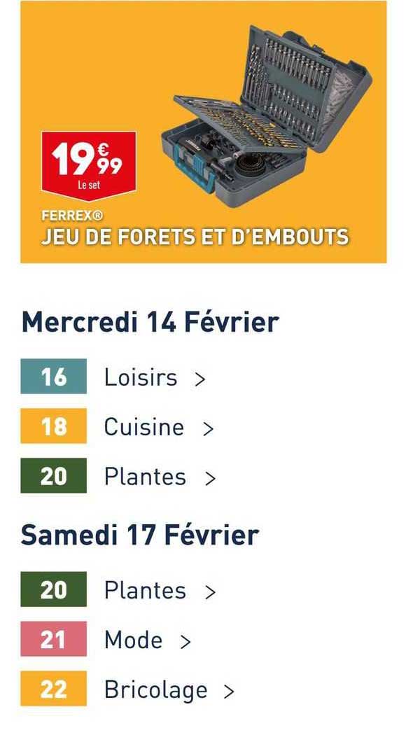 jeu de forets et d'embouts