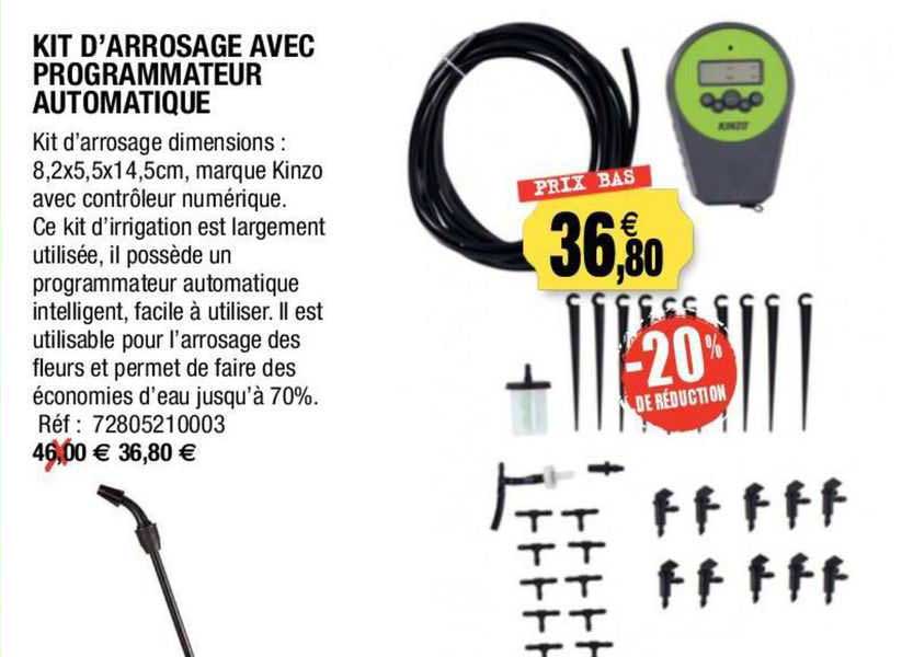 kit d'arrosage avec programmation automatique