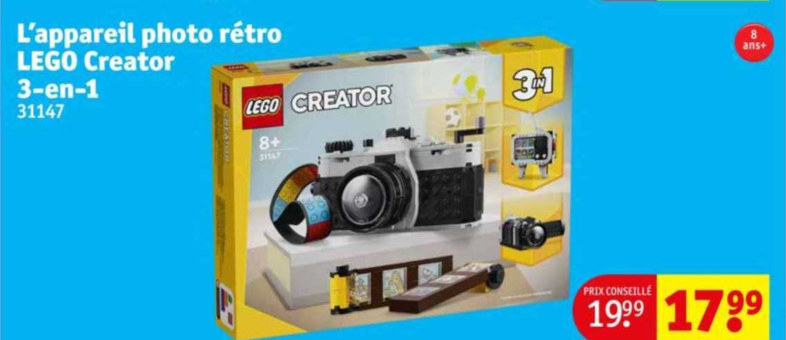 l'appareil photo rétro lego creator 3-en-1