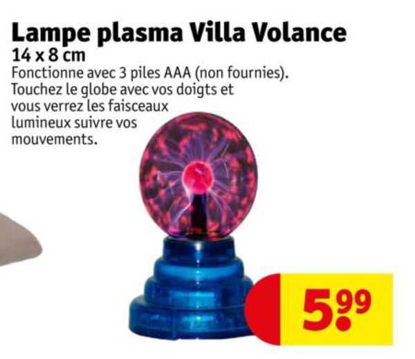 lampe plasma villa volance