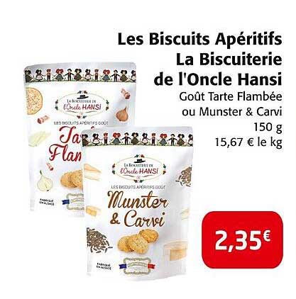 les biscuits apéritifs la biscuiterie de l'oncle hansi