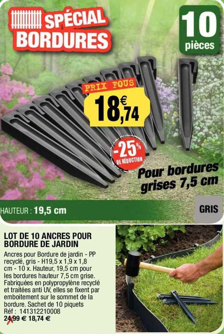 lot de 10 ancres poru bordure de jardin