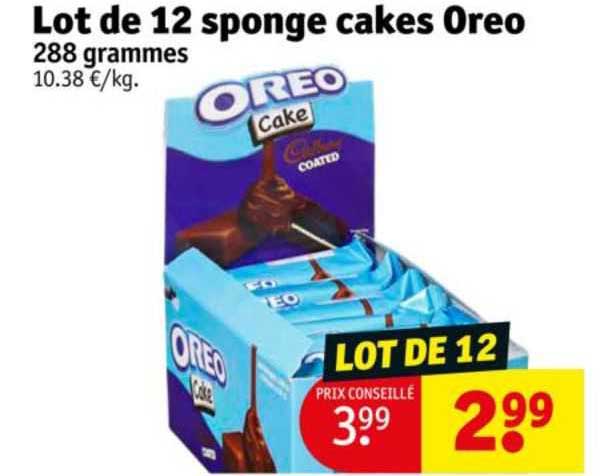 lot de 12 sponge cakes oreo