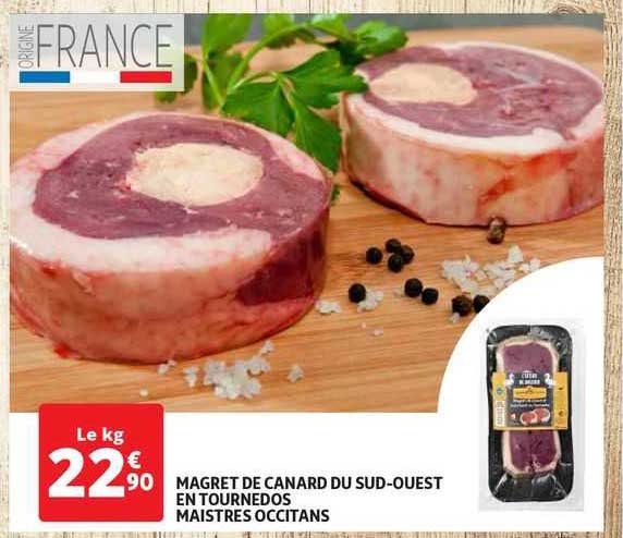 magret de canard du sud-ouest en tournedos maistres occitans