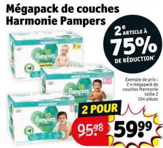 mégapack de couches harmonie pampers