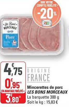 mincerettes de porc les bons morceaux