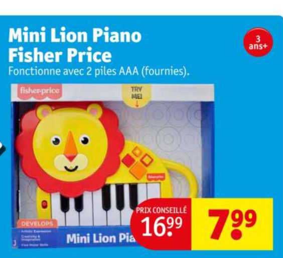 mini lion piano fisher price