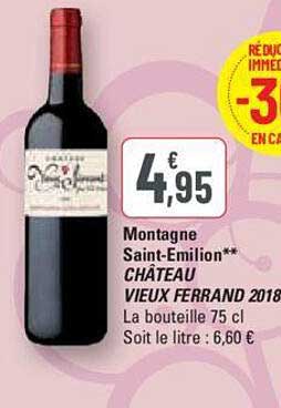 montagne saint-emilion château vieux ferrand 2018