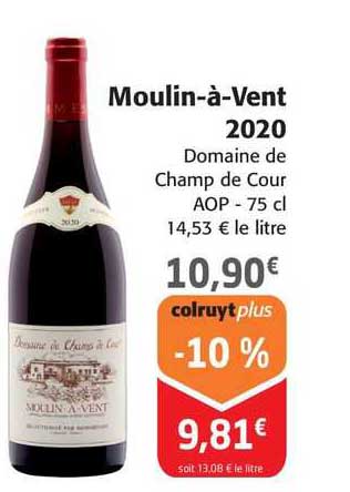 moulin-à-vent 2020 domaine de champ de cour aop