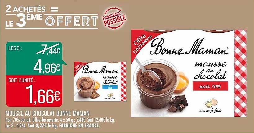 mousse au chocolat bonne maman