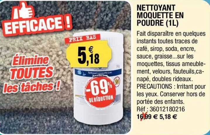 nettoyant moquette en poudre 1l