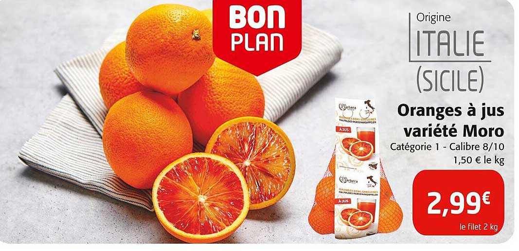oranges à jus variété moro