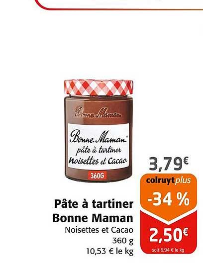 pâte à tartiner bonne maman