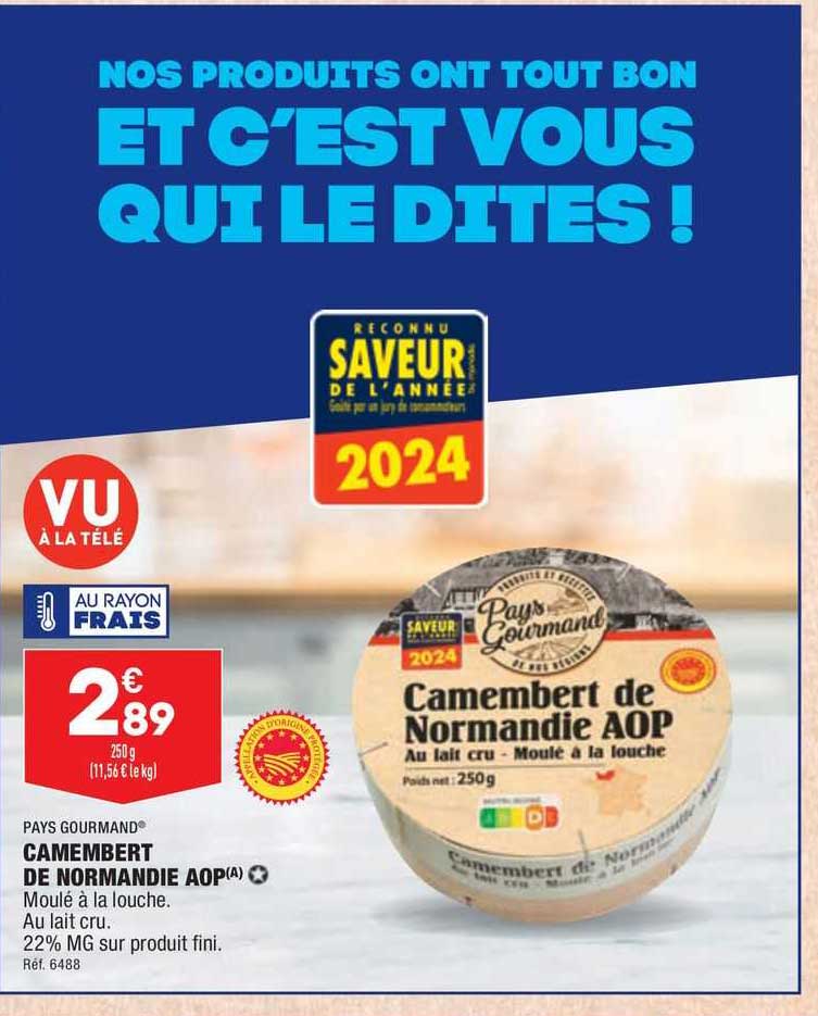 Pays Gourmand Camembert De Normandie Aop
