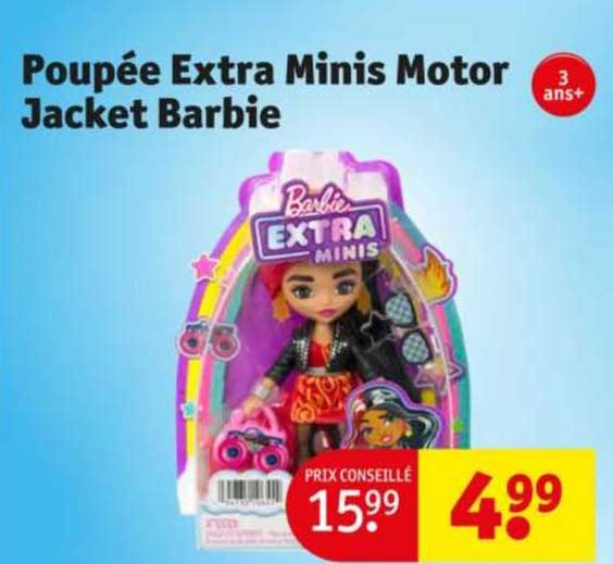 poupée extra minis motor jacket barbie