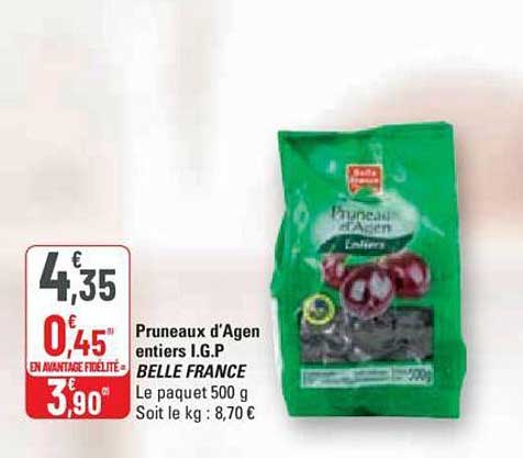 pruneaux d'agen entier i.g.p. belle france