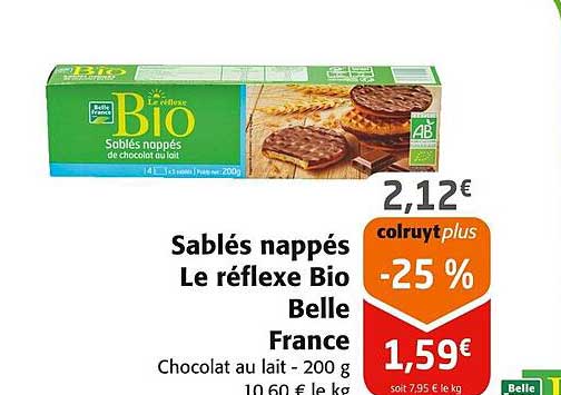 Sablés Nappés Le Réflexe Bio Belle France