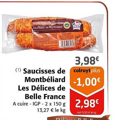 Saucisses De Montbéliard Les Délices De Belle France