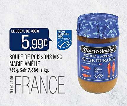 soupe de poissons msc marie-amélie