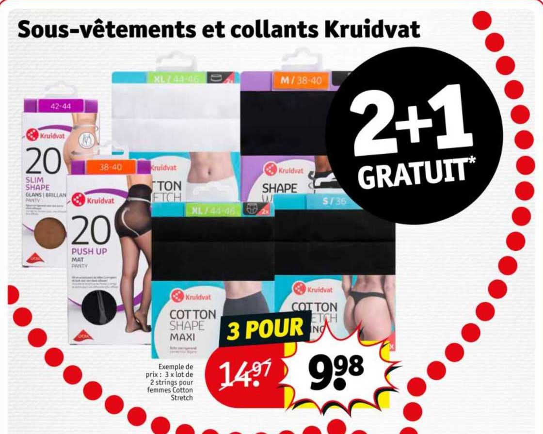sous-vêtements et collants kruidvat