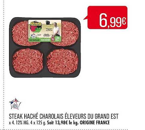 steak haché charolais éleveurs du grand est