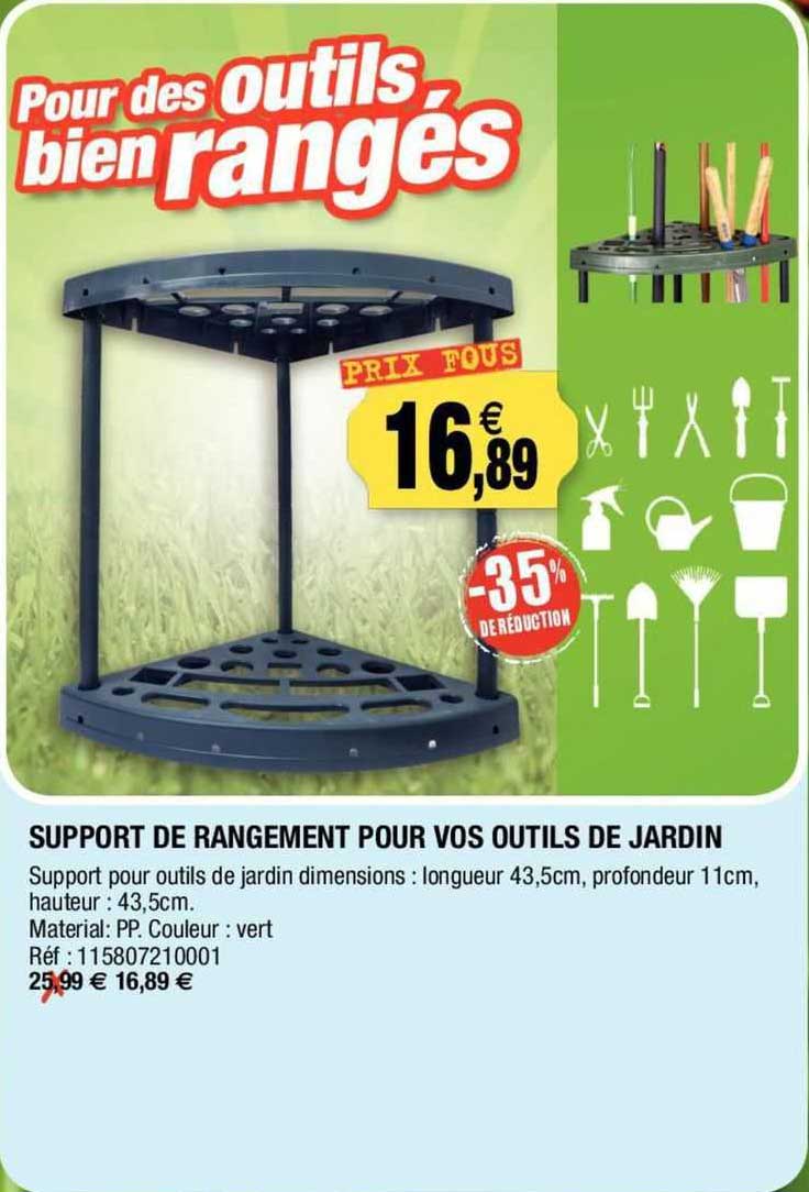 support de rangement pour vos outils de jardin