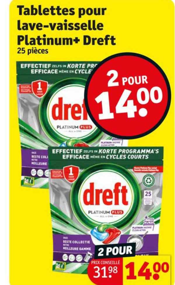 Tablettes Pour Lave-vaisselle Platinum + Dreft