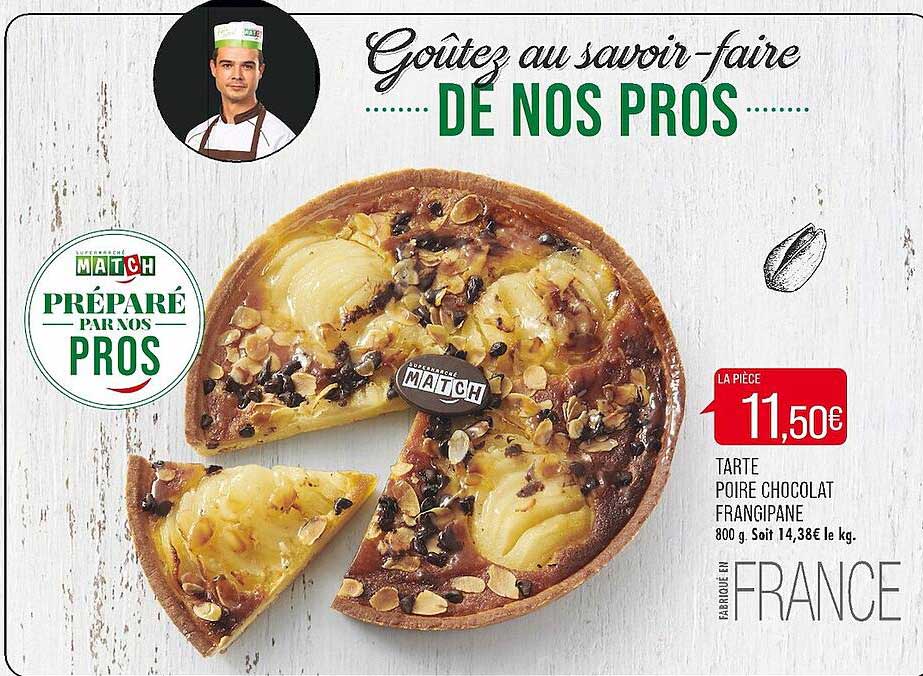 tarte poire chocolat frangipane