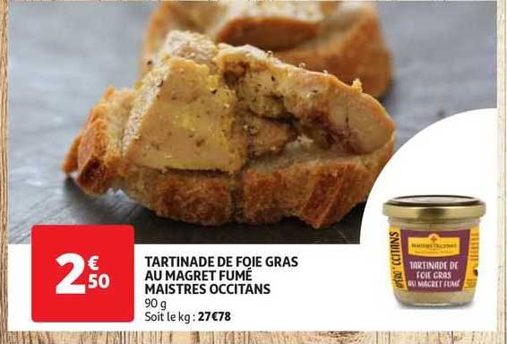 tartinade de foie gras au magret fumé maistres occitans