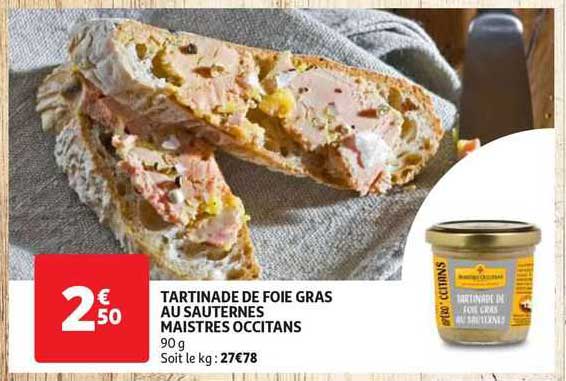tartinade de foie gras au sauternes maistres occitans
