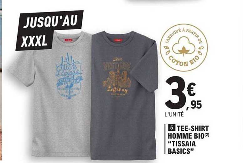 tee-shirt homme bio "tissaia basics"