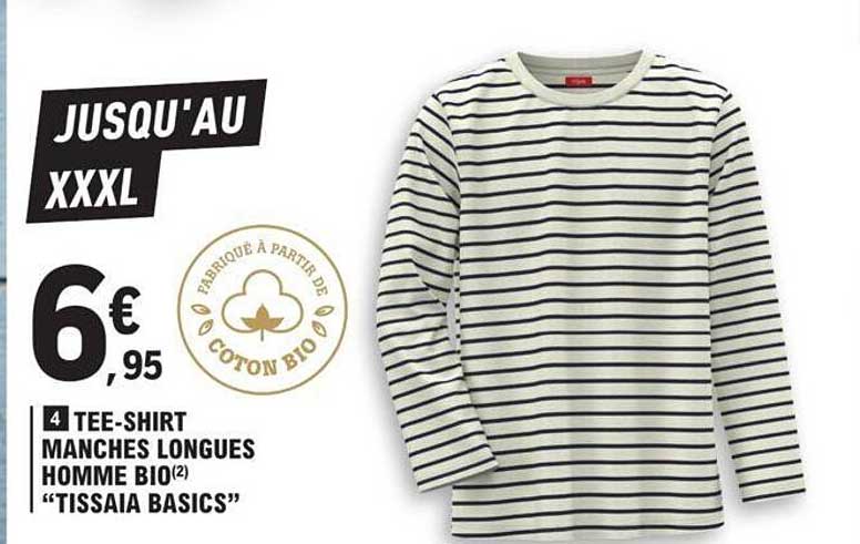 tee-shirt manches longues homme bio "tissaia basics"
