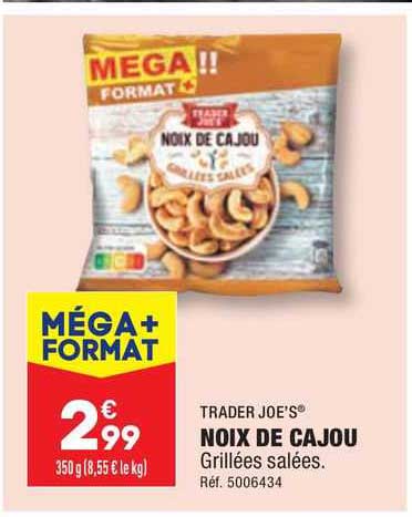 trader joe's noix de cajou grillées