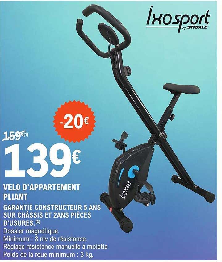 velo d'appartement pliant ixosport