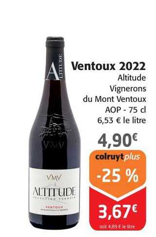 ventoux 2022 altitude vignerons du mont ventoux aop